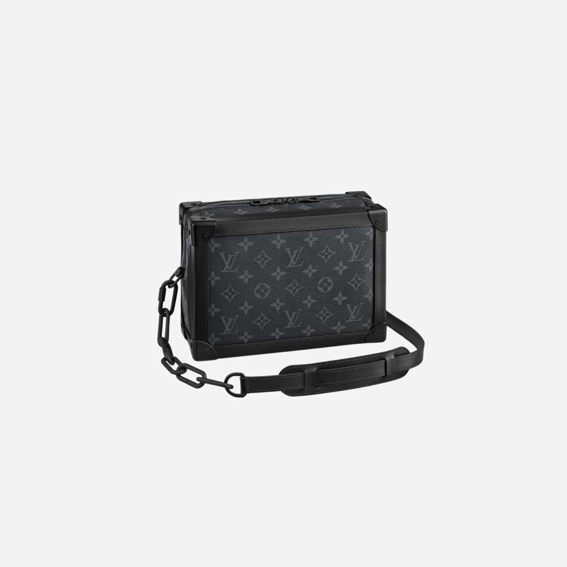 Louis+Vuitton+Soft+Trunk+Mini+Shoulder+Bag+Black+Canvas+Monogram+Eclipse  for sale online