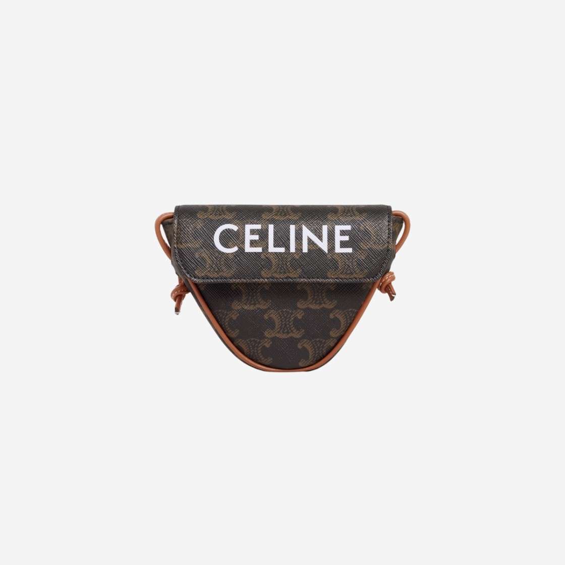 Celine Mini Triangle in Triomphe Canvas with Celine Print Tan 10I192DM5-04LI