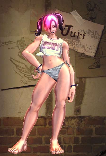 Bikini Goth Juri Mod (Streetfighter X Tekken PC) .