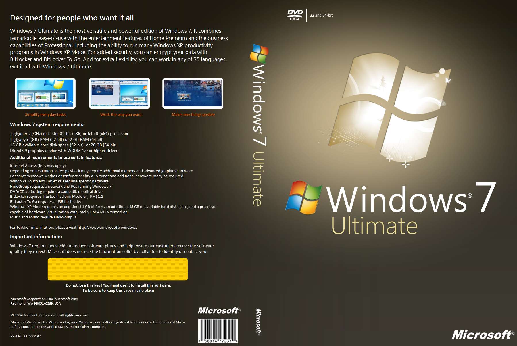 windows 7 ultimate 64 bits