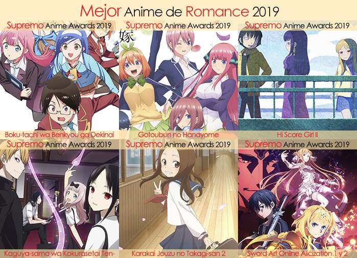 Final X Categorias Nominados a Mejor Anime de Romance 2019