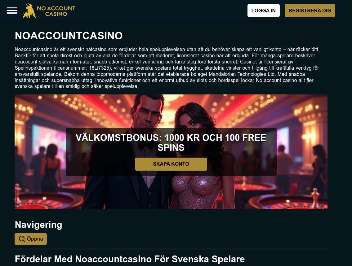 NoAccountCasino Best Slots And Top Game Providers  