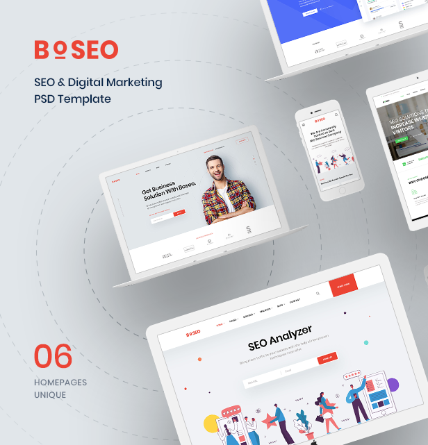 Boseo - SEO & Digital Marketing PSD Template - 1