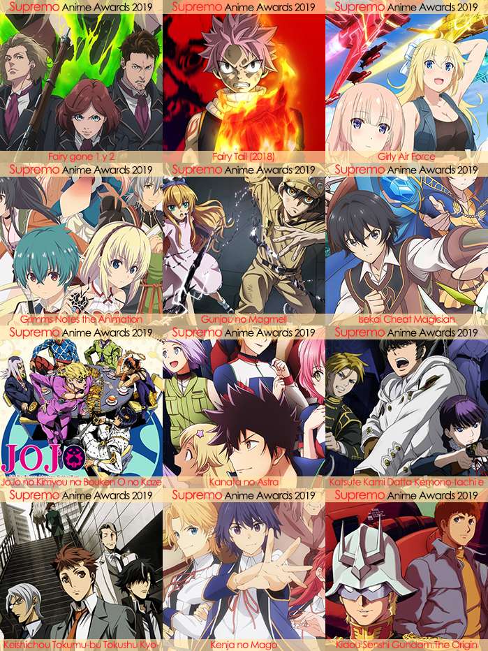 Eliminatorias Nominados a Mejor Anime de Acción 2019