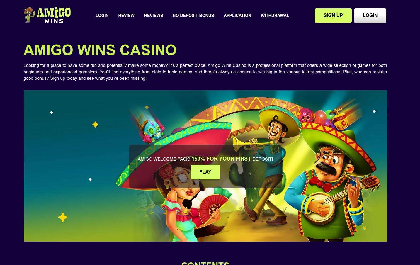 Pros and Cons of Playing at Amigo Wins Casino