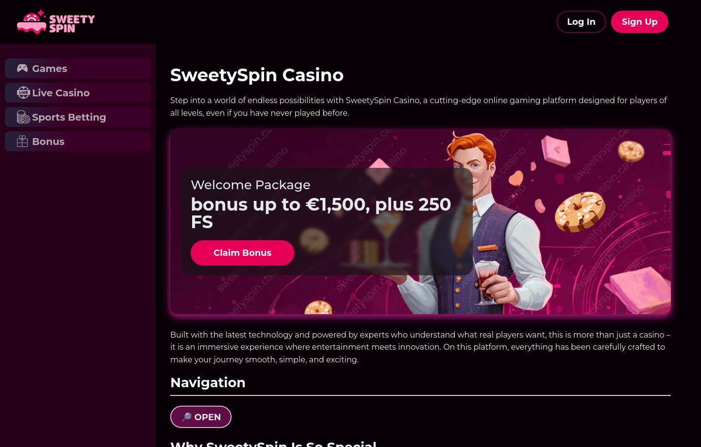 Reseña de bonos y promociones en Sweetyspin Casino