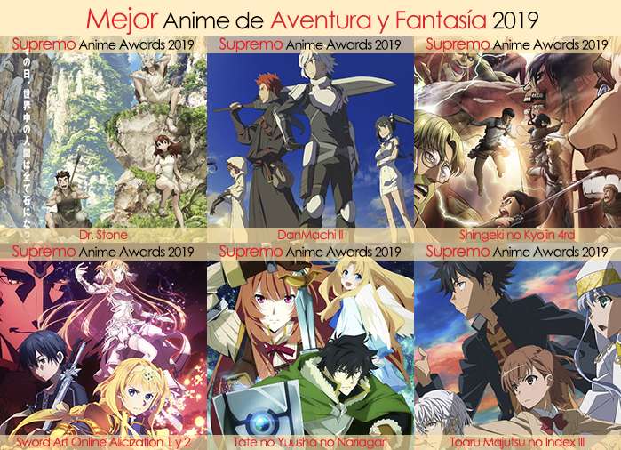 Final X Categorias Nominados a Mejor Anime de Aventura y Fantasía 2019