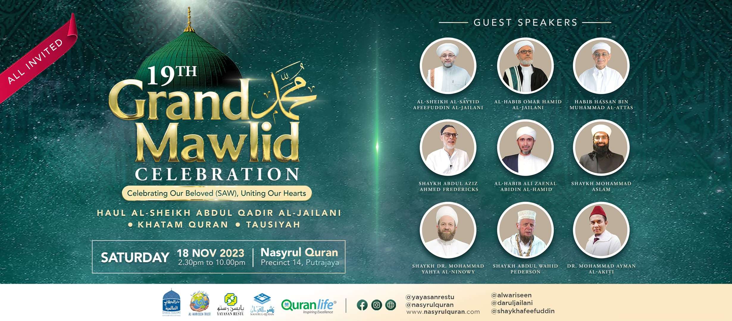 Read more about the article 19th Grand Mawlid – Malaysia | 18 Nov 2023 | Annual