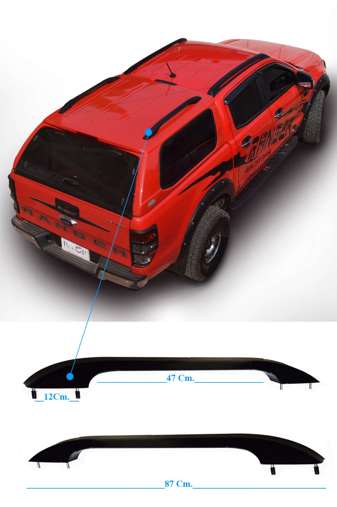 Aluminum roof rails for hardtops and tonneau covers