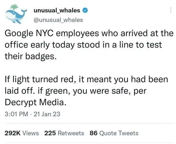 구글 뉴욕 지사 해고 방법