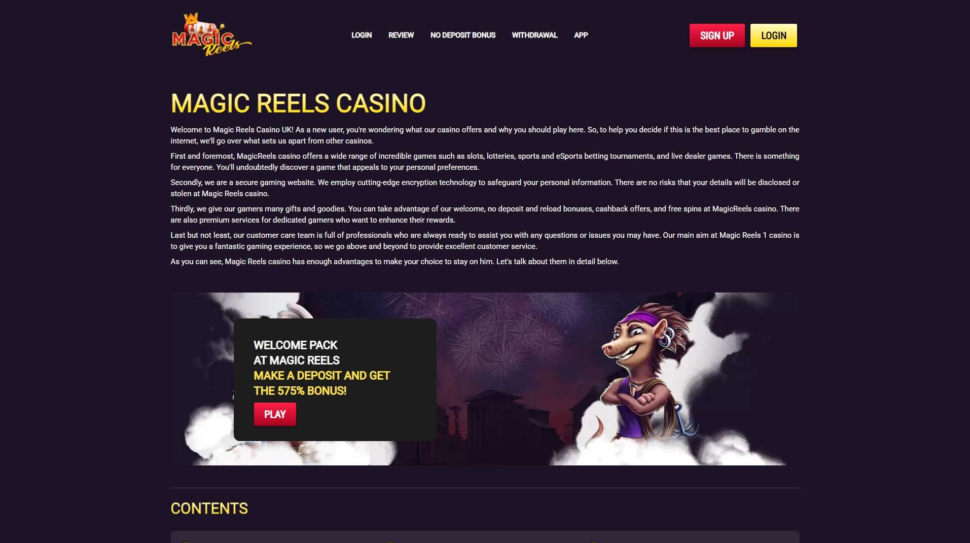 reels casino sign up