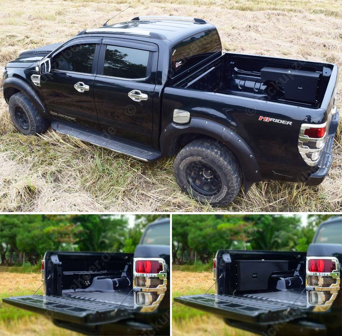 BLACKBOX schwenkbare Staubox für Ford Ranger Doppelkabenen und Extrakabinen-2
