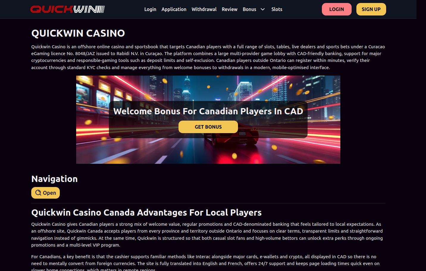 Quickwin Casino Canada Sign Up And Verify Account