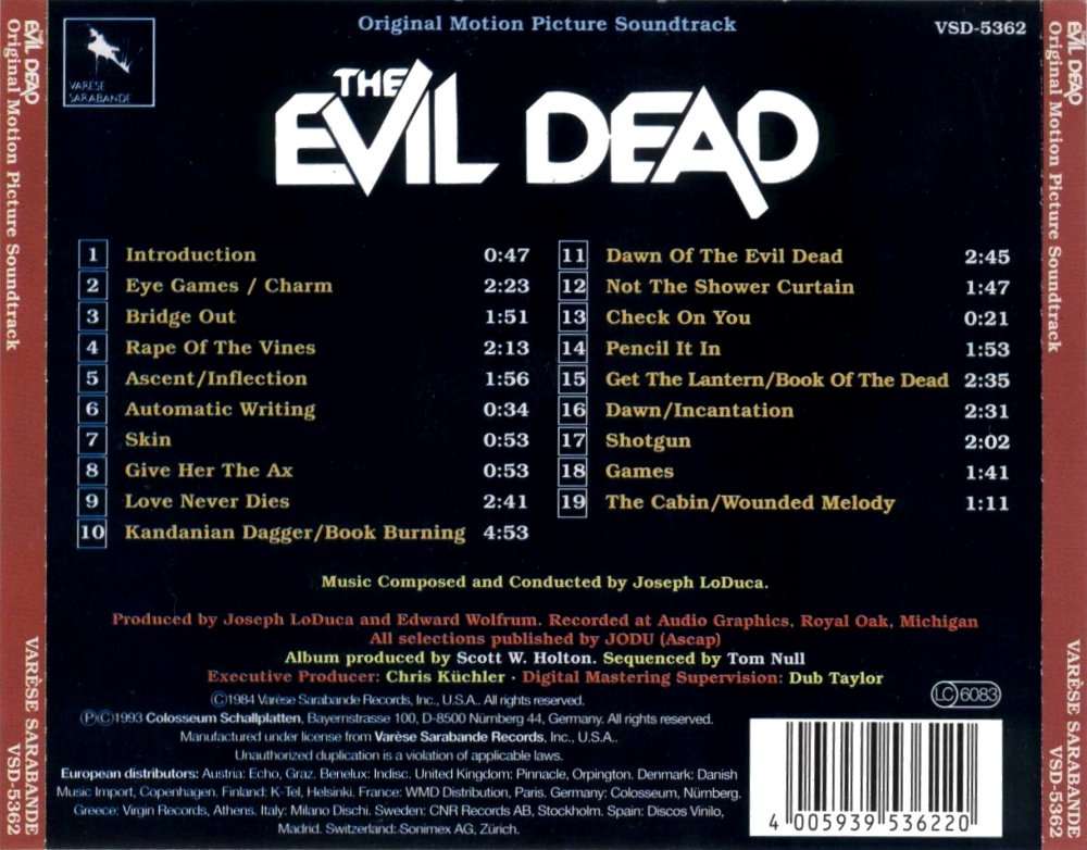 الموسيقى التصويرية لفيلم موت الشر Evil Dead 1981 192kbps تحميل تورنت