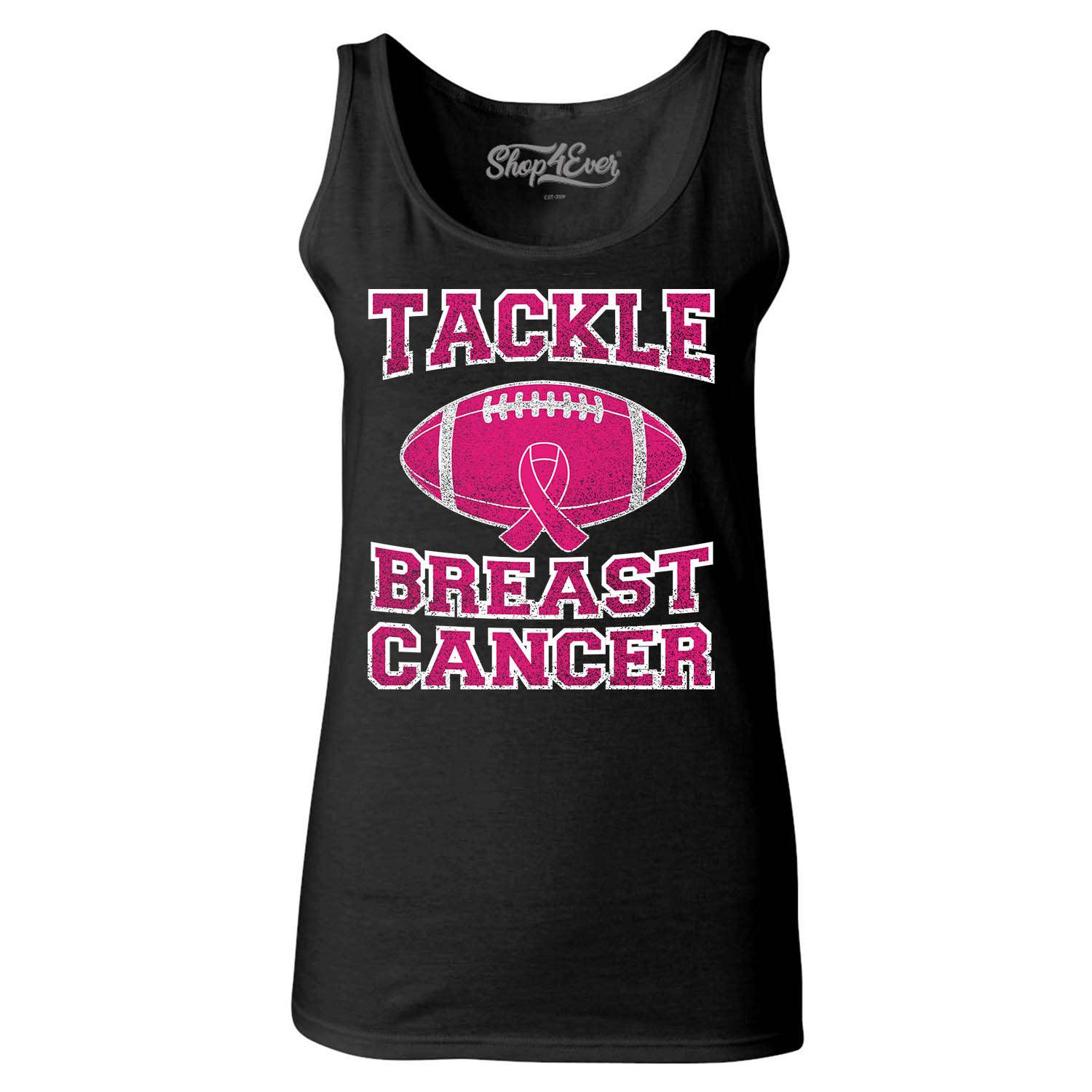 Tackle Breast Cancer Women's Tank Top Breast Cancer Awareness Tee 