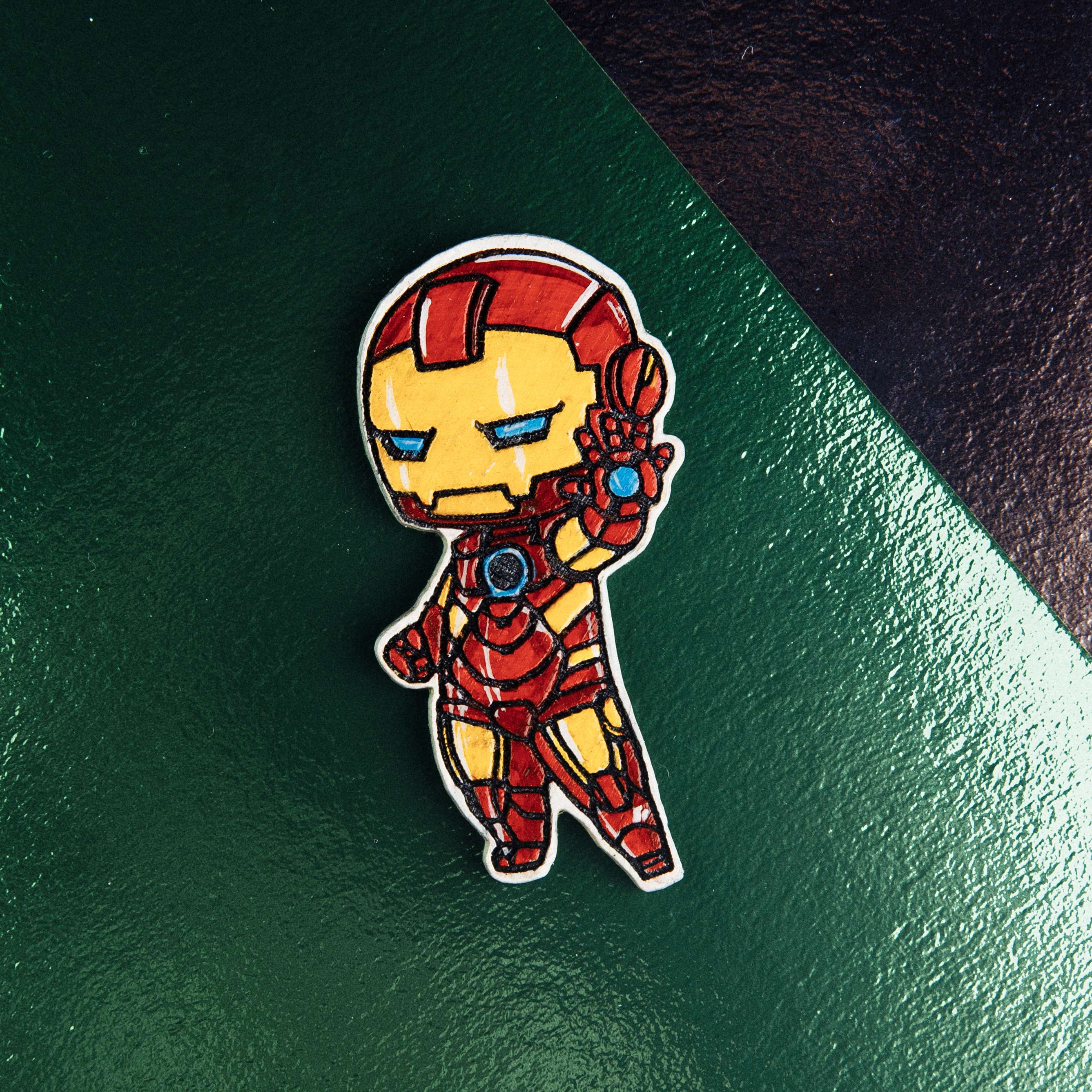 Wooden Anime Pins Avengers Marvel Iron Man Tony Stark Loki Groot Thor  Spiderman | eBay
