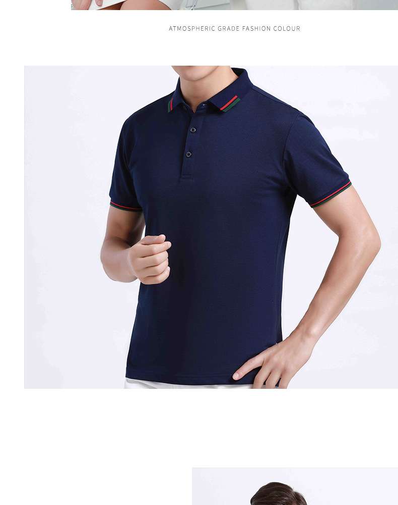 Summer short-sleeved mulberry silk shirt men's high-end shirt lapel sports POLO shirt printed logo work clothes advertising shirt
