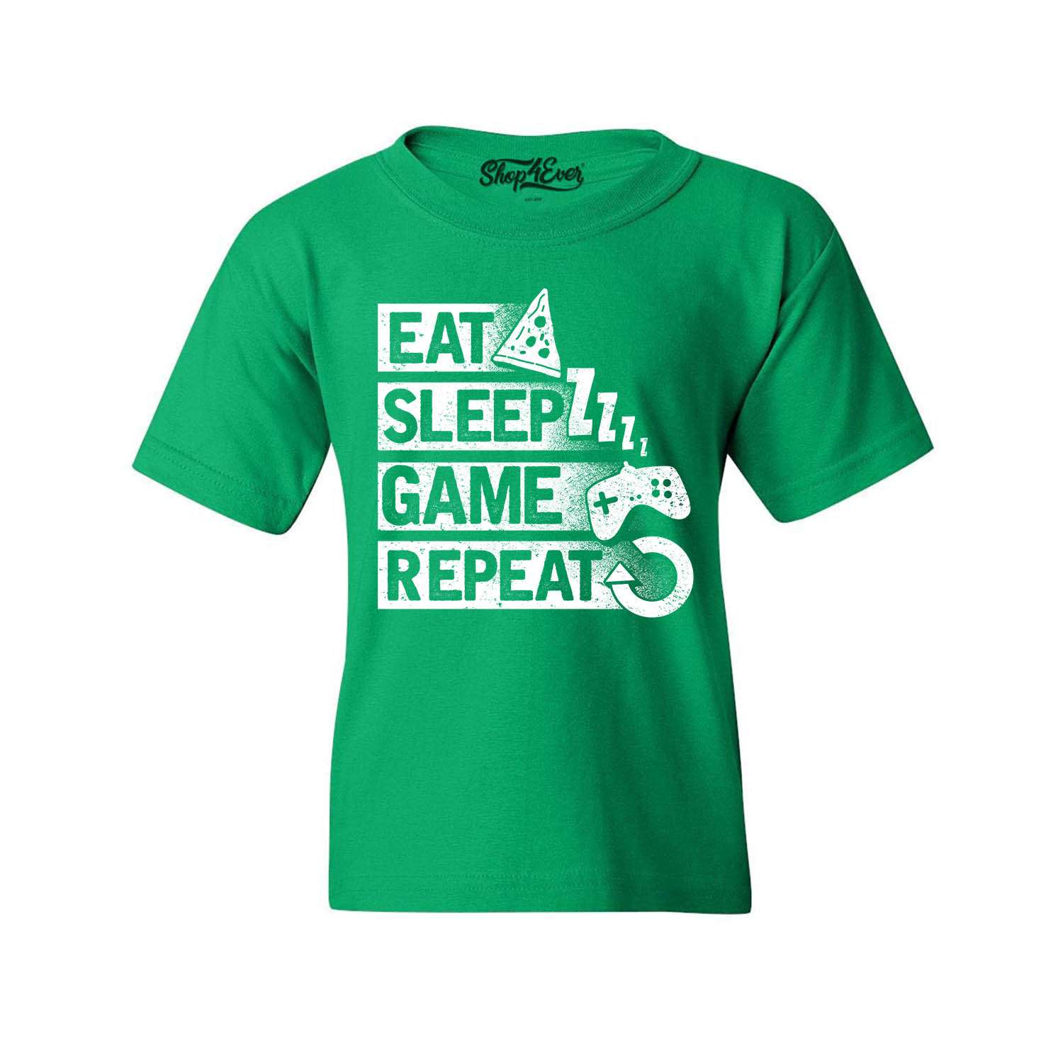 boy Eat Gift for Gamer Gaming T Shirt Sloth Gaming Tee Repeat Sloth With Headphones Tshirt For him Game her son, Sleep