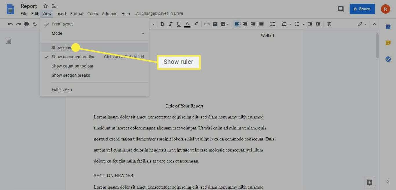 How To Show Ruler In Google Docs