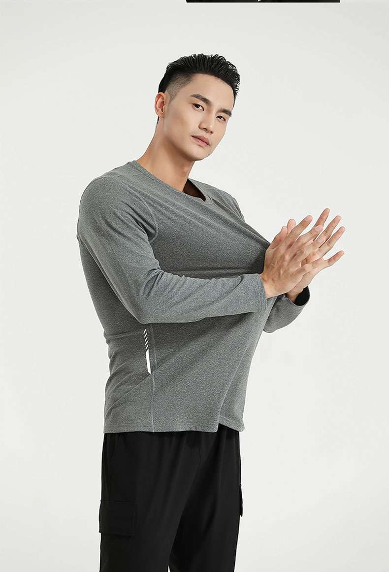 Sports long-sleeved running quick-drying t-shirt sweat-absorbing boys sportswear quick-drying clothes fitness clothes sportswear tops