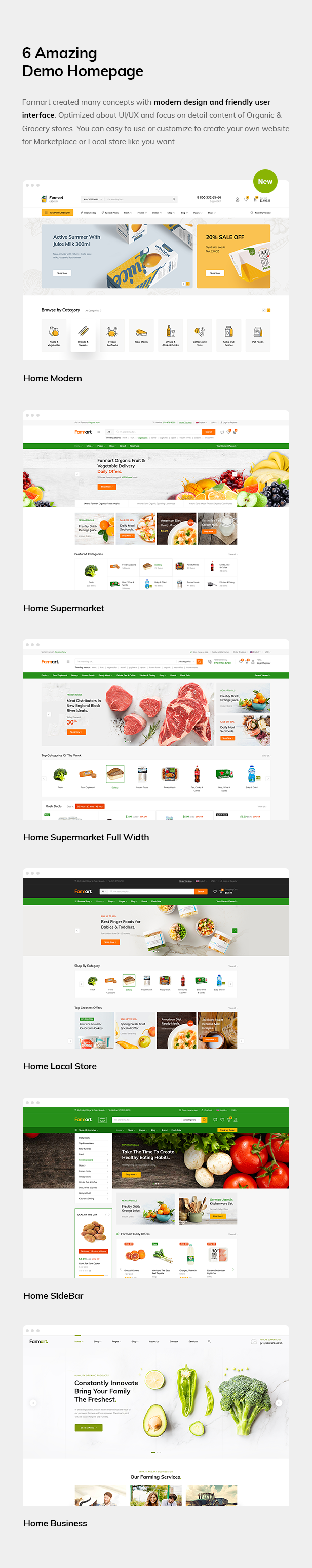Farmart - Organic & Grocery Marketplace eCommerce PSD Template - 9