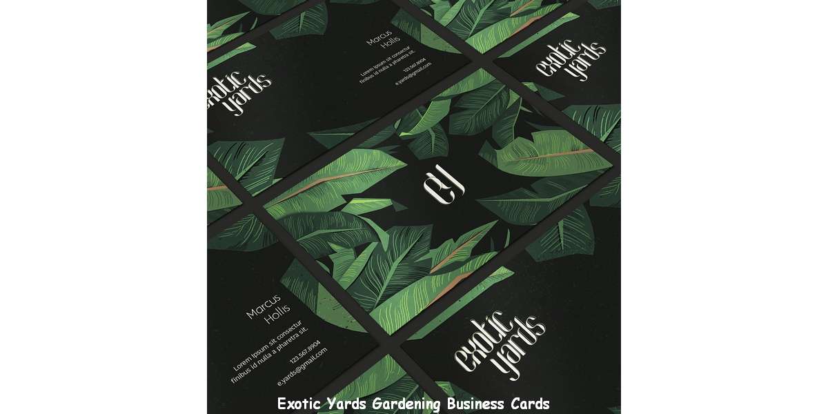 Exotic Yards Gardening Business Card