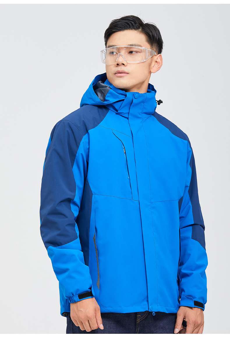 Outdoor three-in-one jacket with detachable liner winter waterproof men's high-end work clothes women's manufacturers wholesale