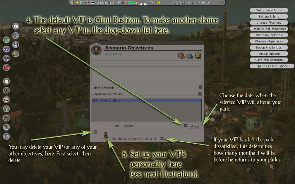 Image 04, FAQ, Our VIP Blue Book - Screenshot Displaying How To Set Up VIP's In Scenario Editor, Page 2