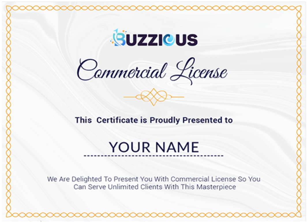 buzzious commercial license
