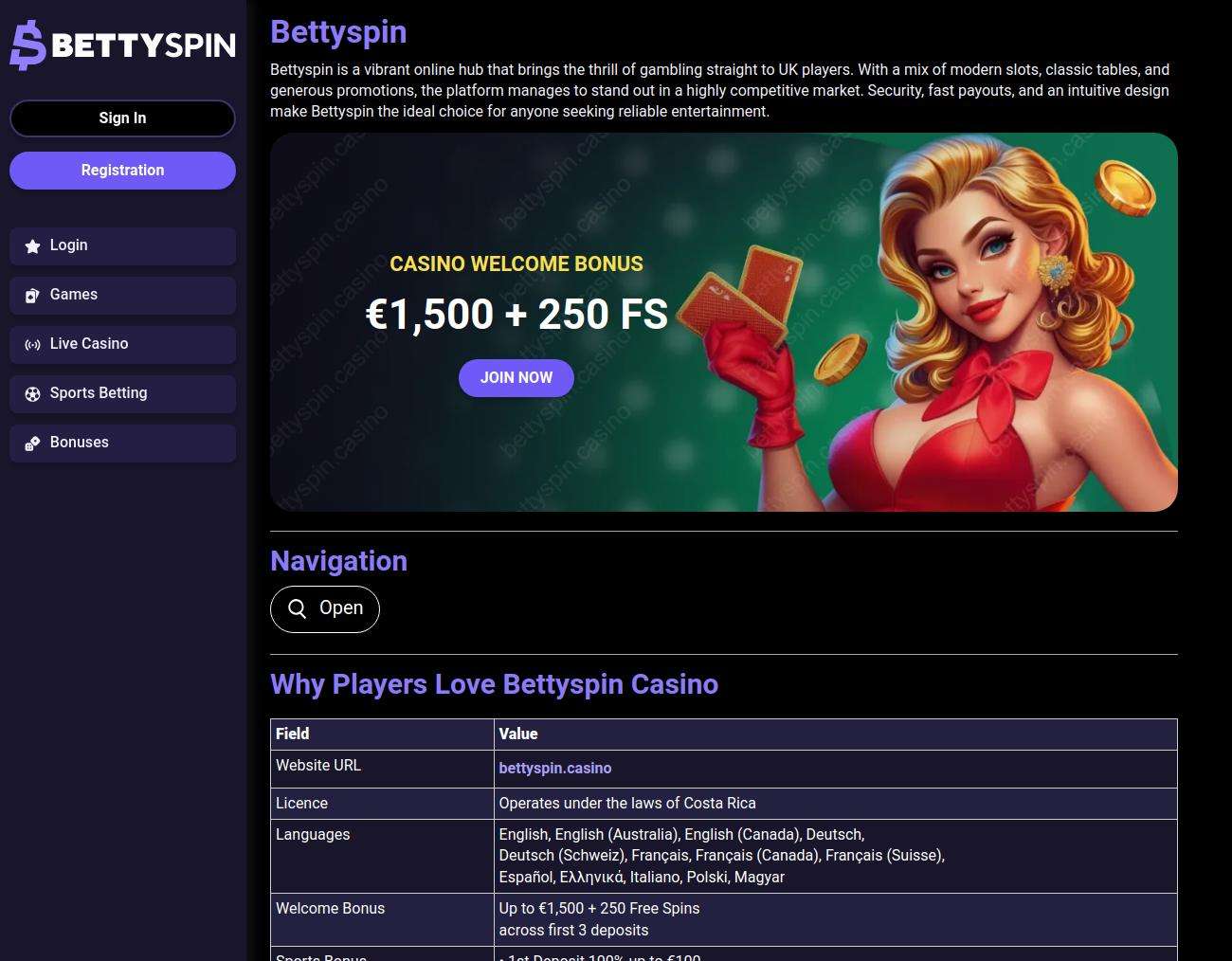 Bettyspin Casino Sign Up And Verification Steps  