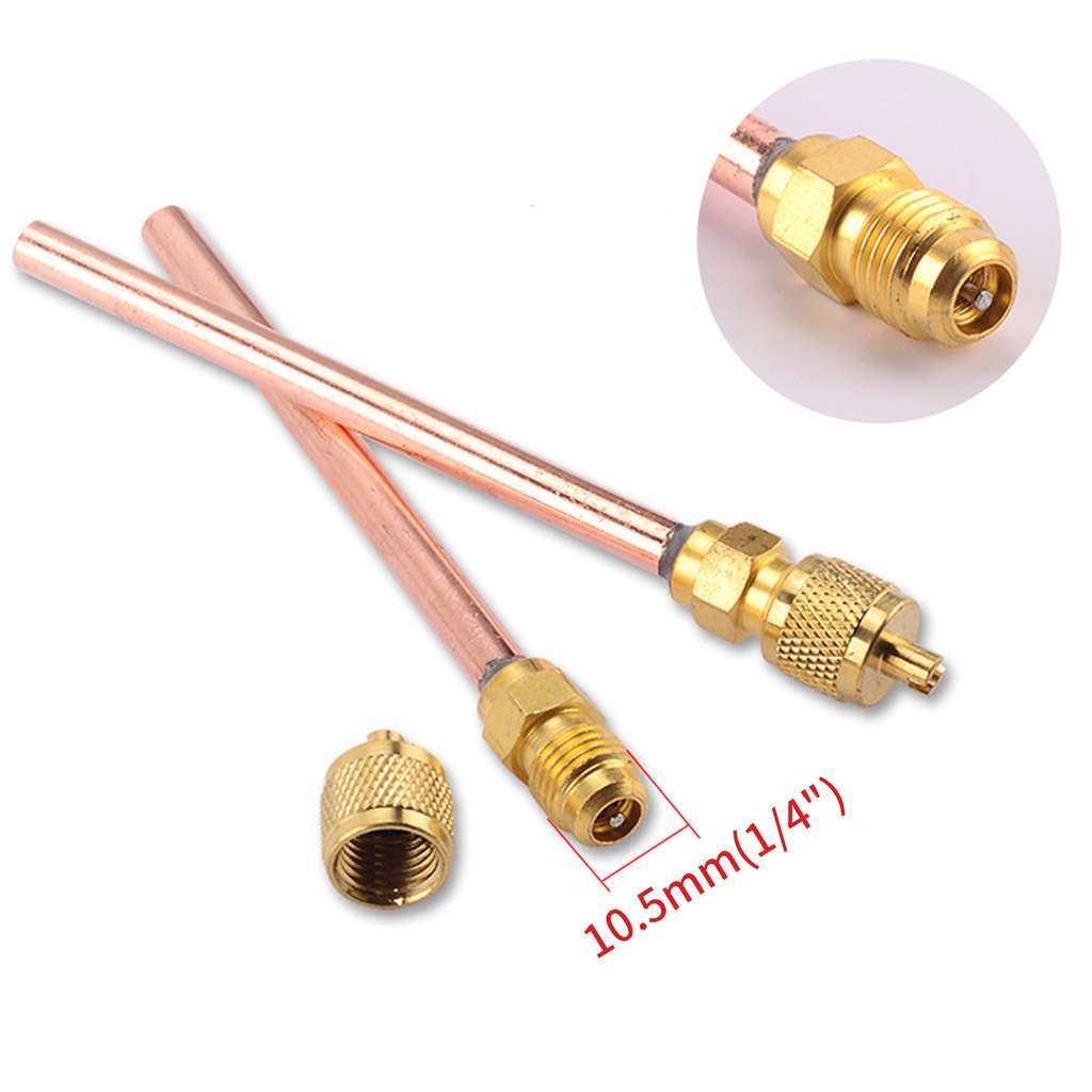 10 Pack HVAC Service Valves - 1/4" SAE X 1/4" OD X 2.75" Stem, Core Removal Tools 4 thumbnail image