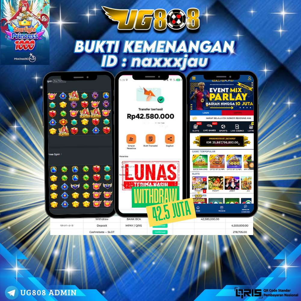 JACKPOT SLOT !! MENANG BESAR DI STARLIGHT PRINCESS 1000 DI PROVIDER PRAGMATICPLAY SEBESAR Rp 42.500.000 HANYA DI UG808 DIBAYAR SECEPAT KILAT !!
