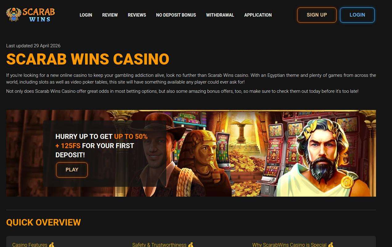Scarab Wins Casino Registration In United Kingdom: Steps, Verification, And Common Issues  