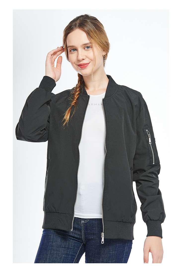 Flight suit jacket women's long-sleeved thickened warm men's casual sports jacket pilot jacket jacket