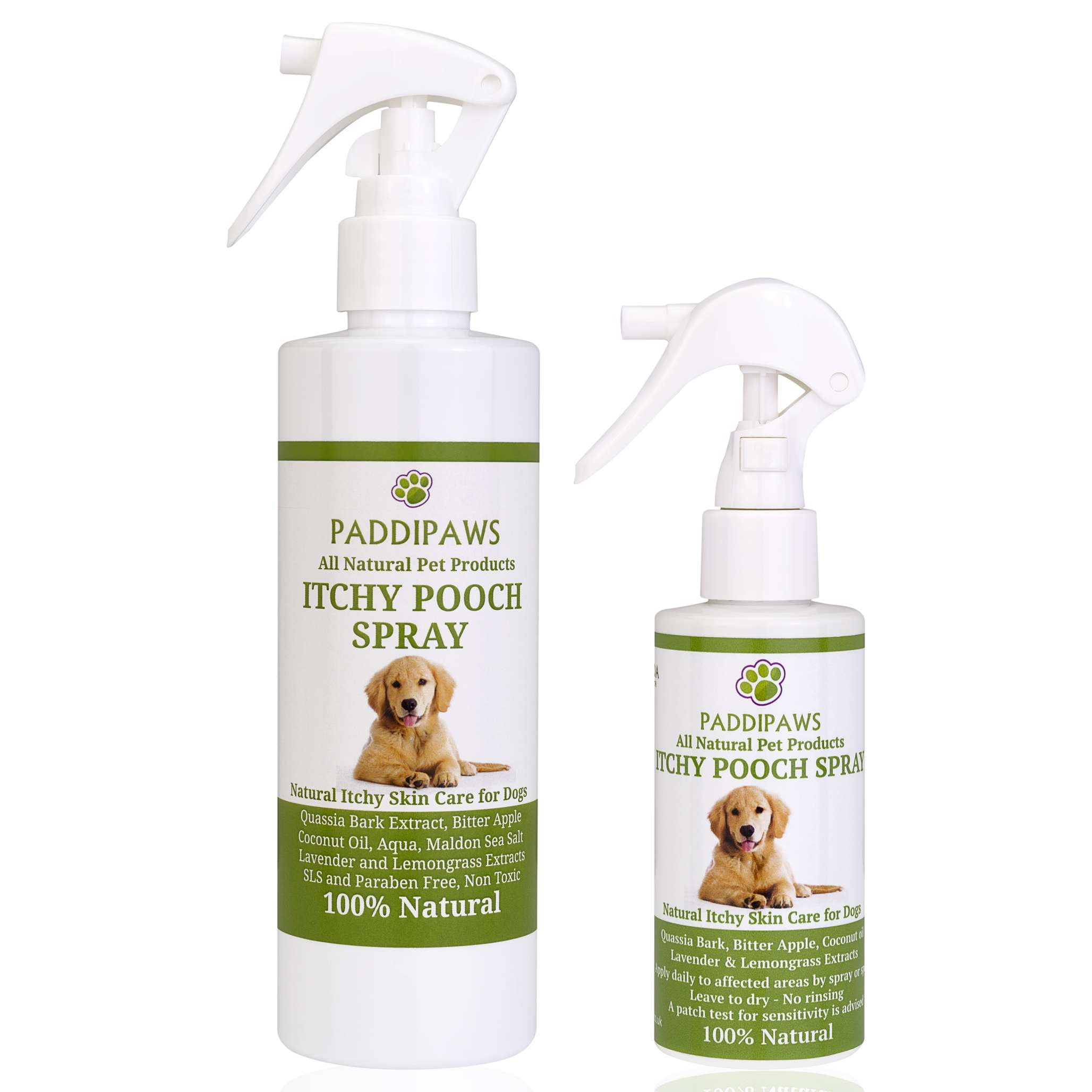 Paddipaws Dog Spray for Itchy Skin / Safe 100 Natural