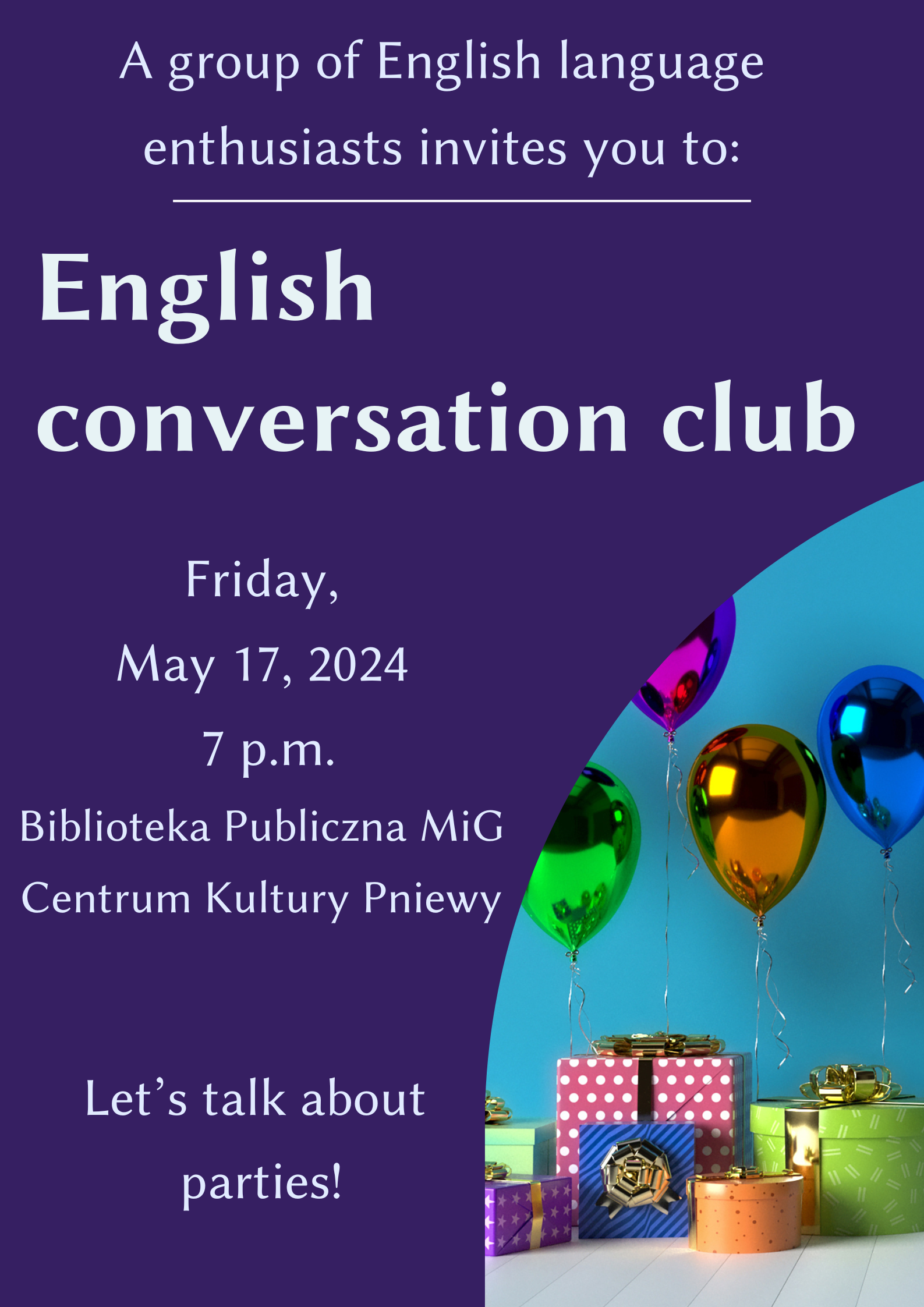 Spotkanie klubu języka angielskiego