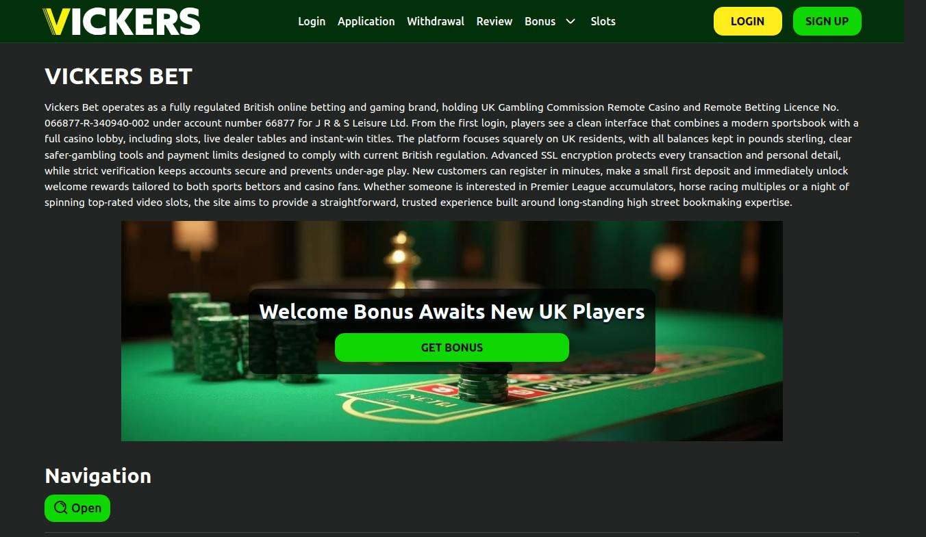 Vickers Bet Casino No Deposit Bonus In United Kingdom: Availability, Eligibility, And T&Cs  