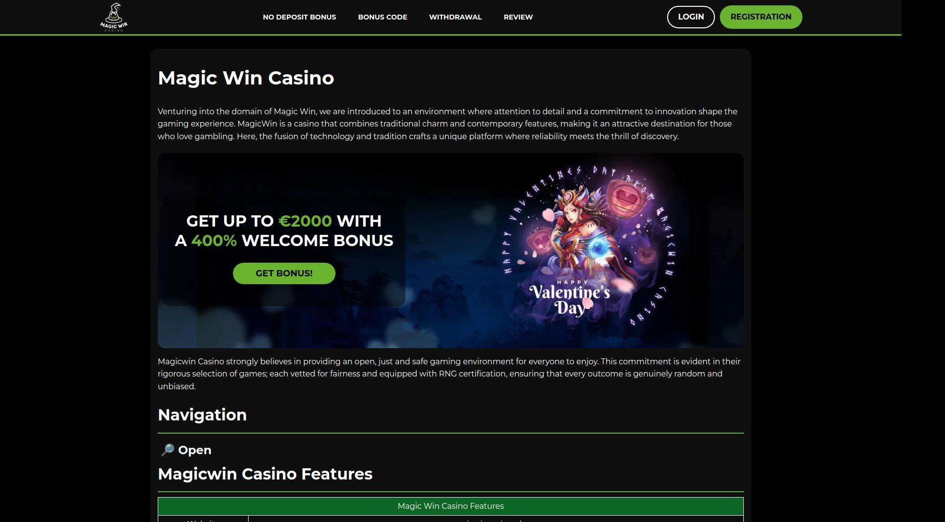 A Comprehensive Review of Magic Win Casino's Welcome Bonus Offers
