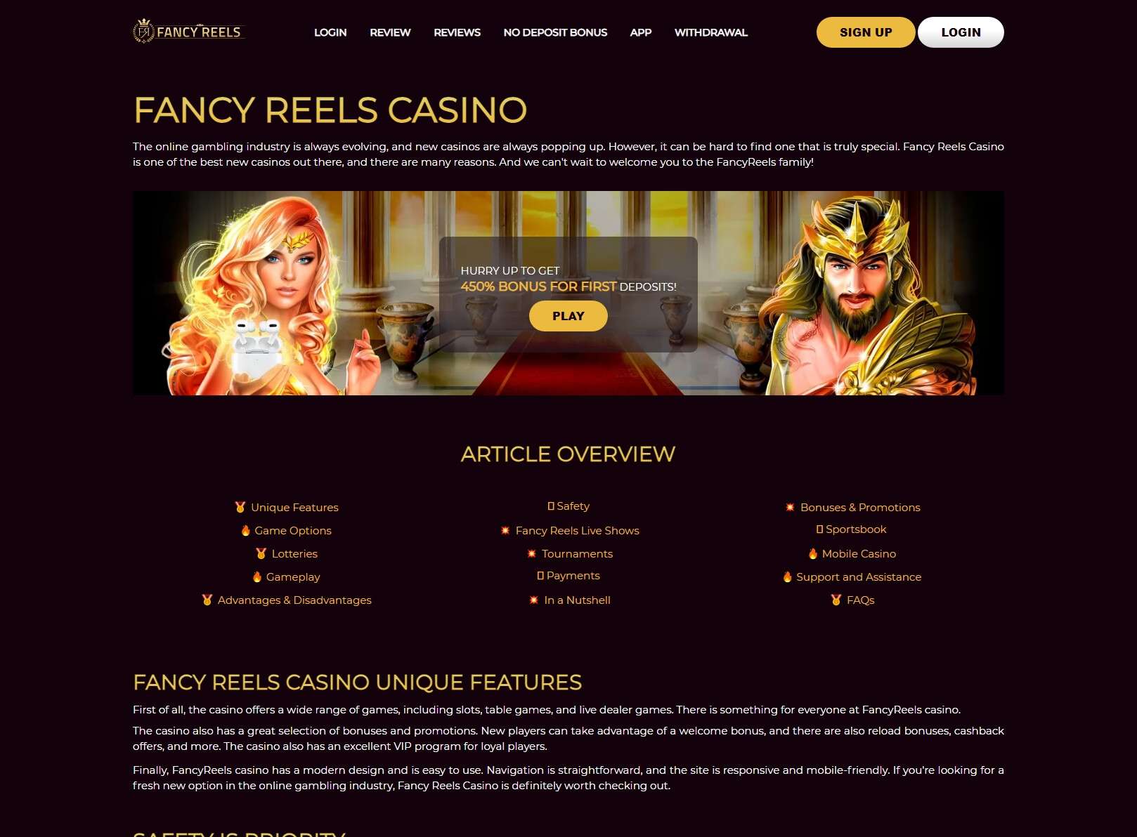 fancy reels casino