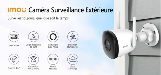 OWSOO A1 Smart Camera 2MP 1080P avec Moniteur de Surveillance à Distance pour la Surveillance du Mouvement de la caméra de Vision Nocturne Audio pour bébé/Animal de Compagnie/aîné 