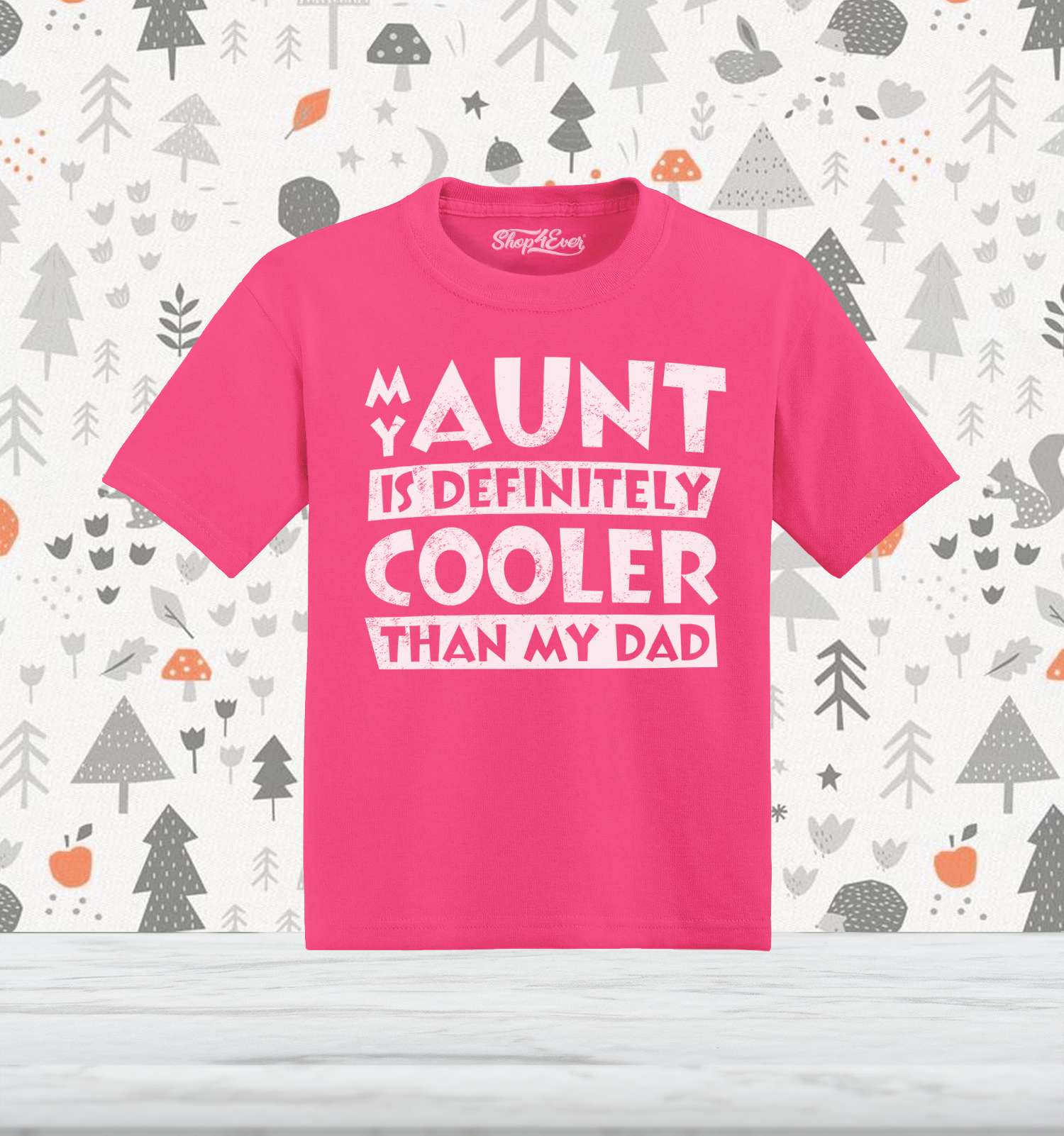 I Heart My Crazy Aunt Toddler T-Shirt Tee Love Family Cray Funny Saying Cute 