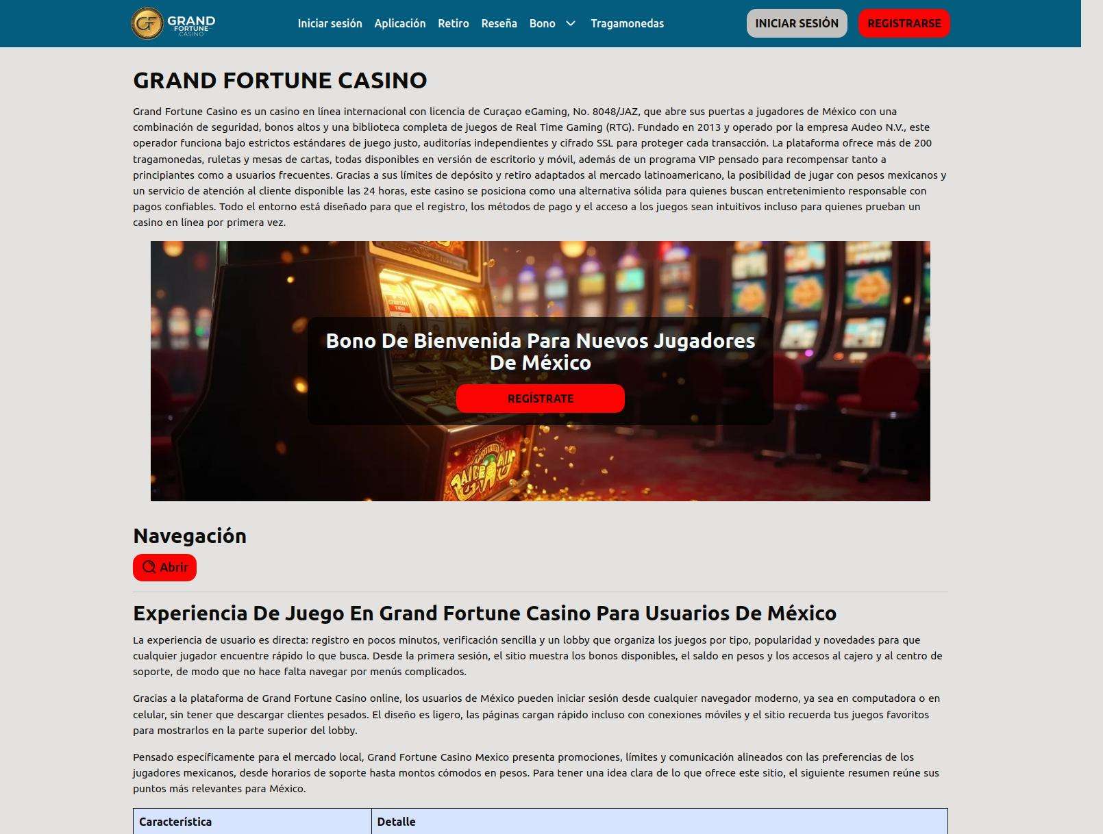 Ventajas Y Desventajas De Grandfortune Casino Para Jugadores De México