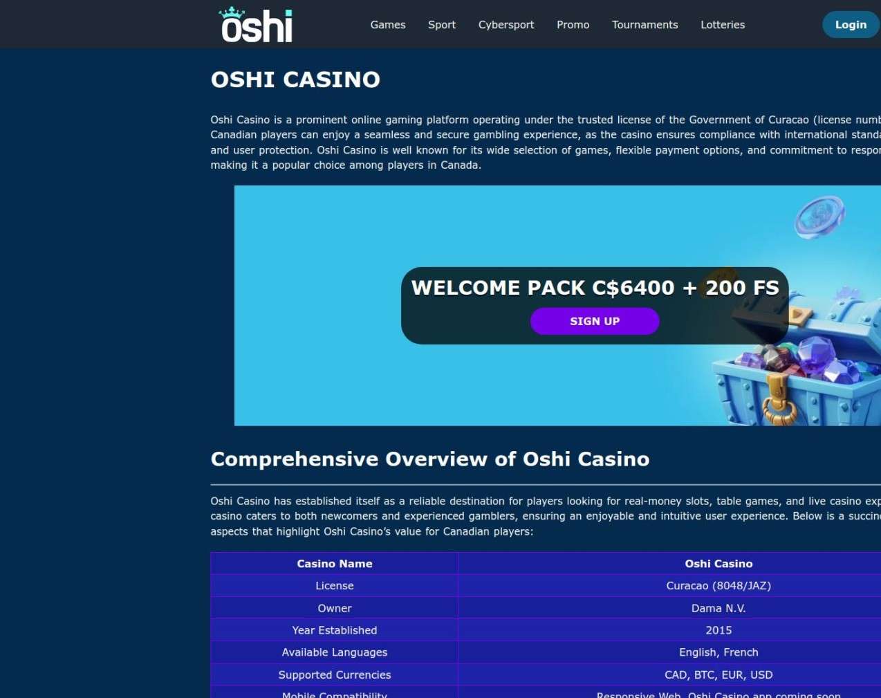 Oshi Casino Pros And Cons For Canada Players: What Stands Out Most  