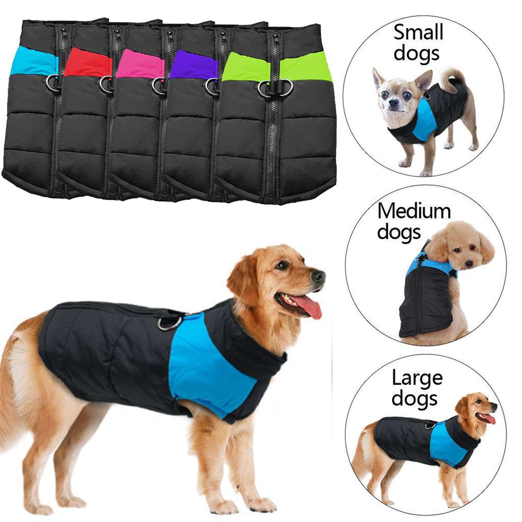 Pet Dog Vest Jacket Warm Waterproof Clothes Winter Padded Coat Small ...