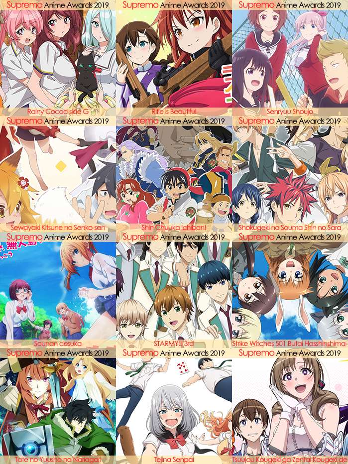 Eliminatorias Nominados a Mejor Anime de Comedia y Parodia 2019