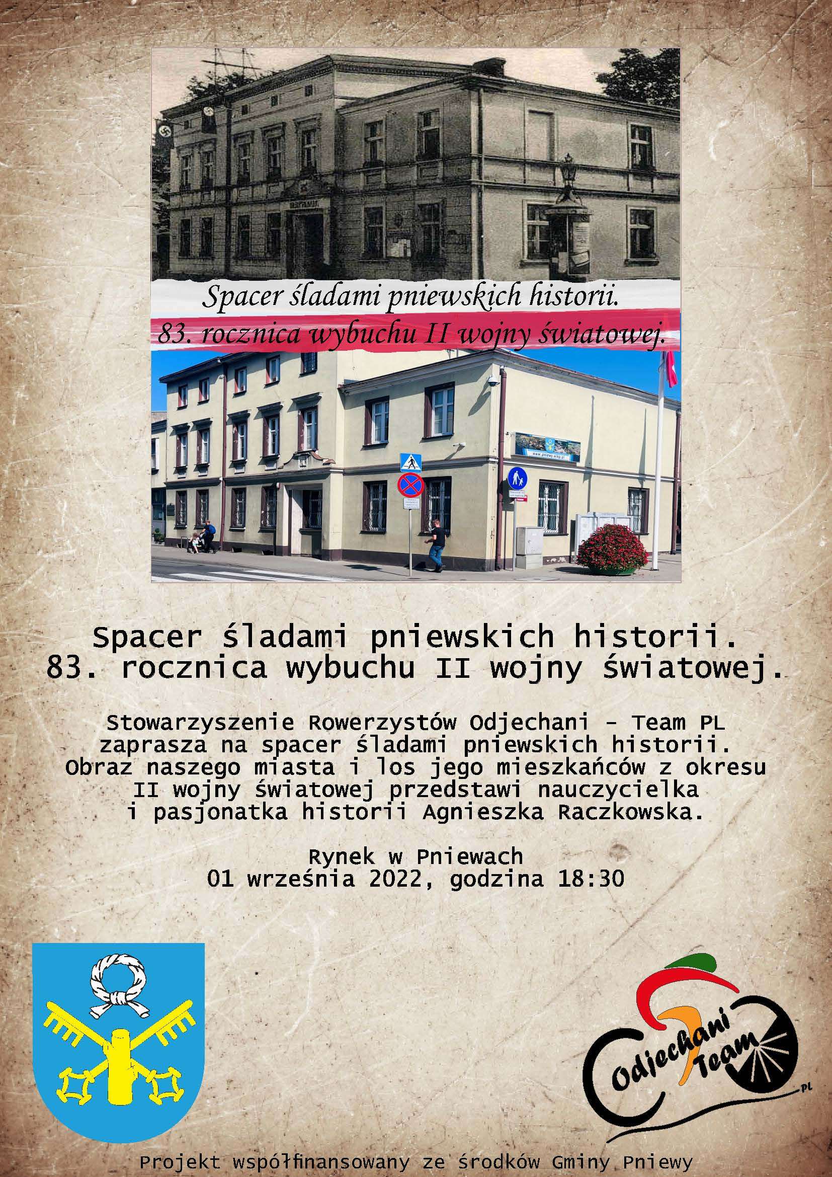 Spacer śladami pniewskich historii. 83. rocznica wybuchu II wojny światowej