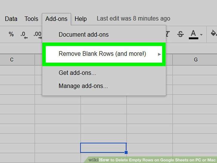 How To Remove Empty Rows In Google Sheets