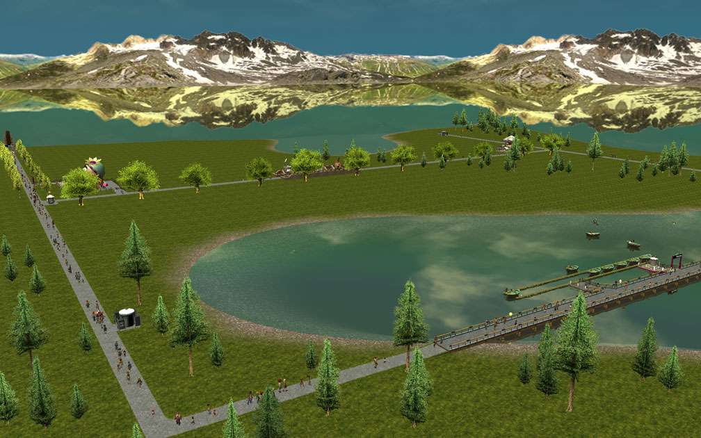 Illustration 02, Secondary Vista Screenshot, FlightToAtlantis.net - My Downloads, Parks and Coasters - Scenario: Indian Lake