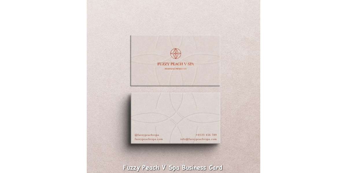 Fuzzy Peach V Spa Business Card