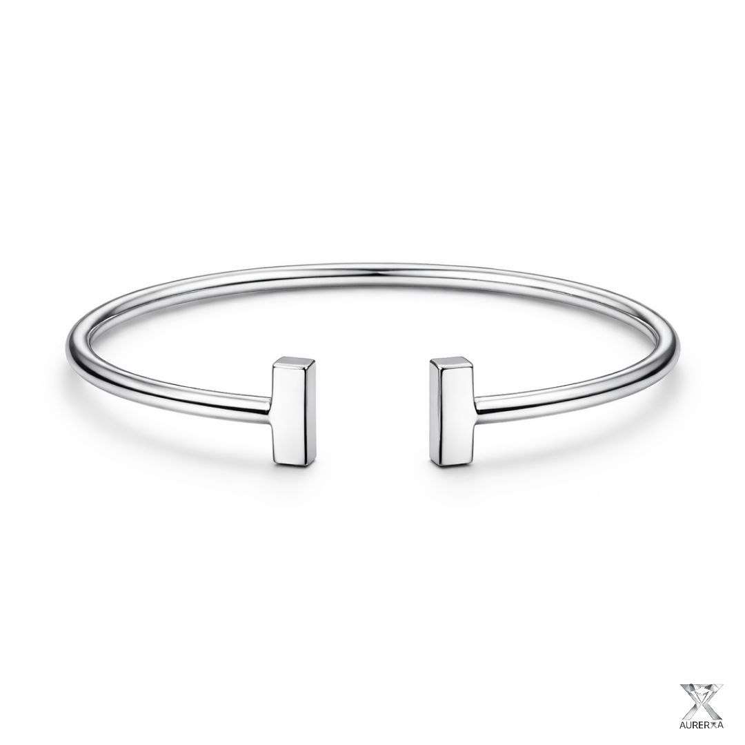 AURERXA T Wire Silver Bracelet - 999 99.99 Silver Silver handcrafted by AURERXA Heritage Collection